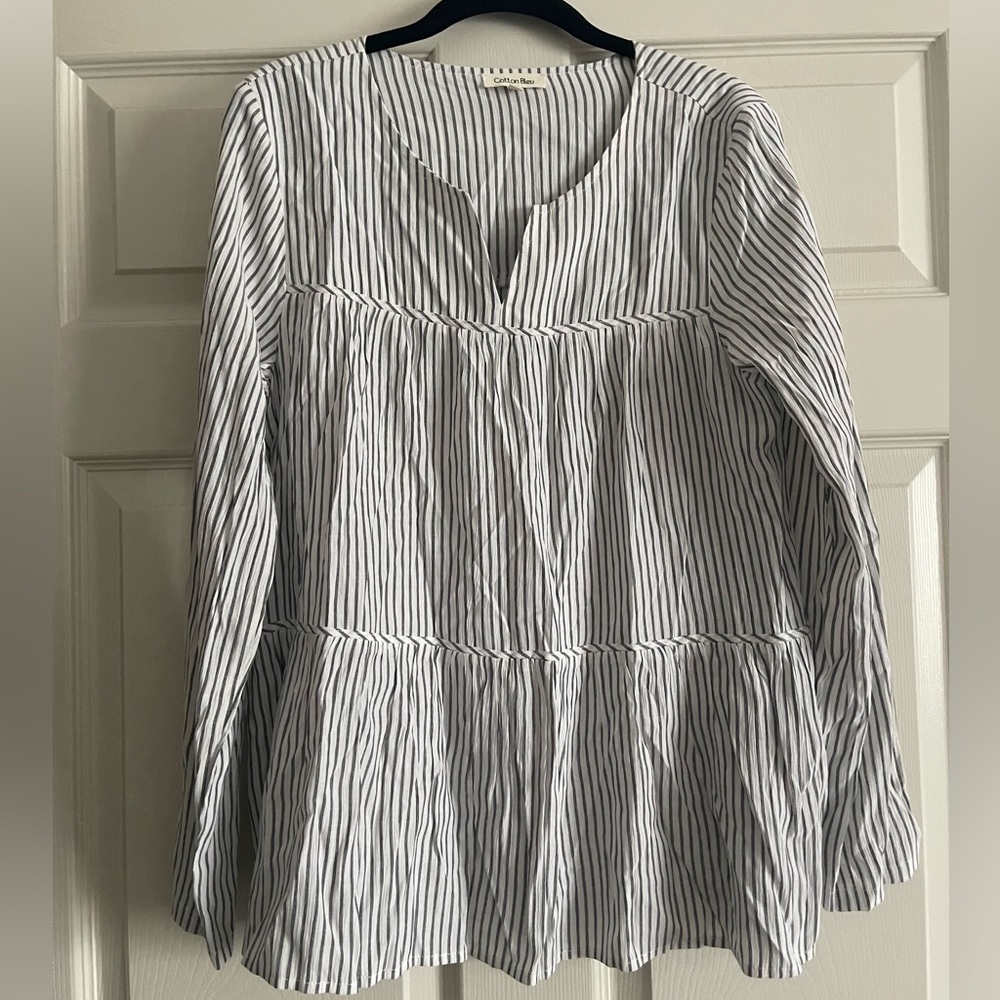 Striped Long Sleeve Blouse